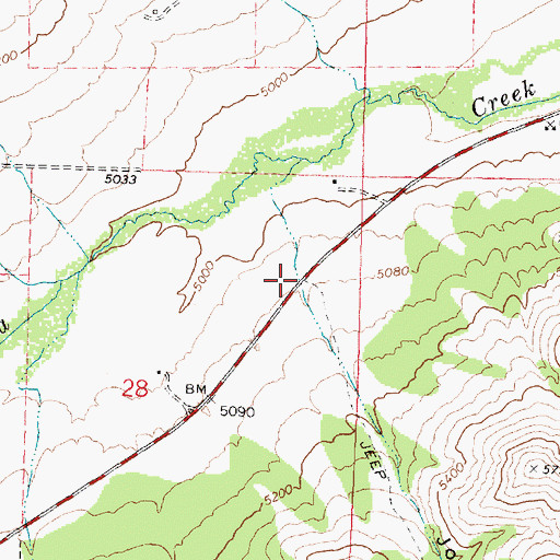 Topographic Map of Jones Hollow, ID
