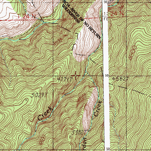 Topographic Map of Jordan Creek, ID