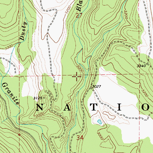 Topographic Map of Jost Creek, ID