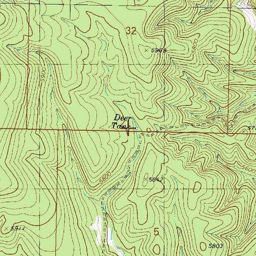 Topographic Map of Deer Tank, AZ