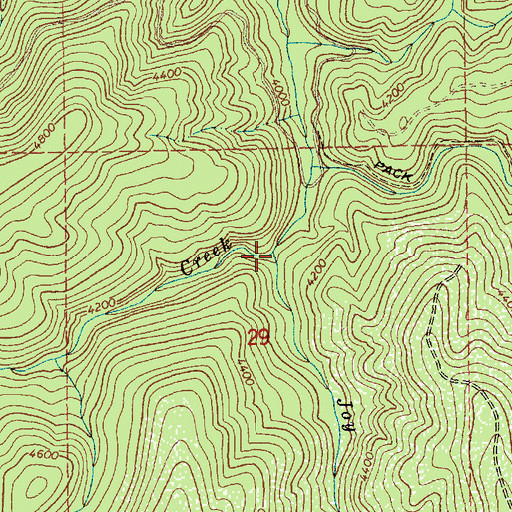 Topographic Map of Joy Creek, ID