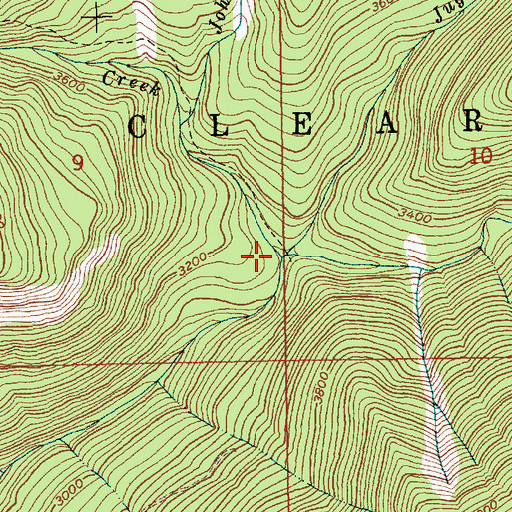Topographic Map of Jug Creek, ID