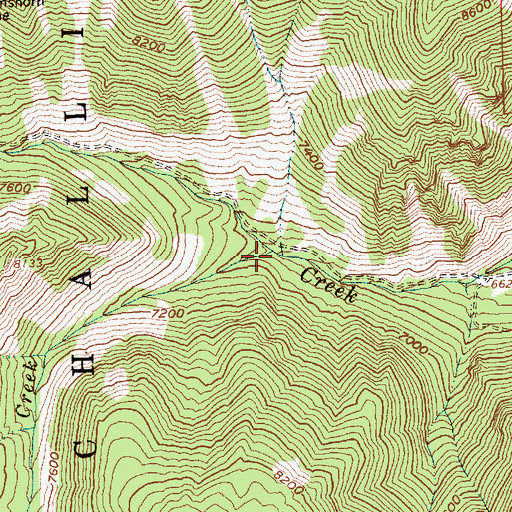 Topographic Map of Juliette Creek, ID