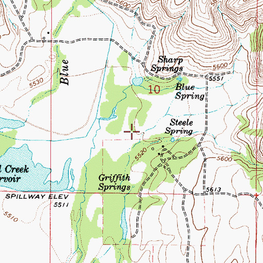 Topographic Map of July Creek, ID