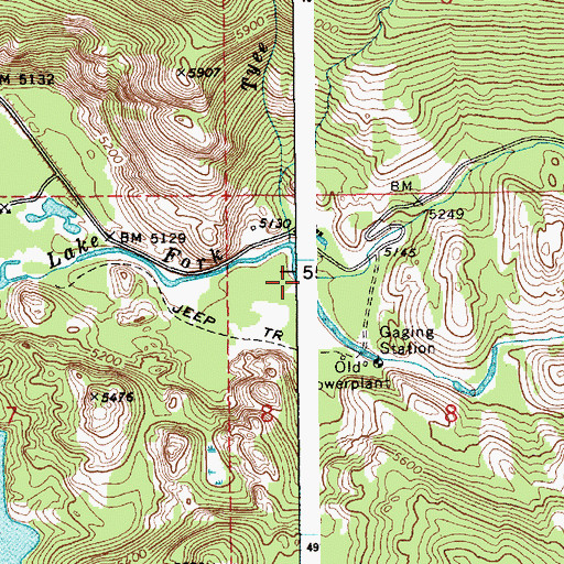 Topographic Map of Jumbo Creek, ID
