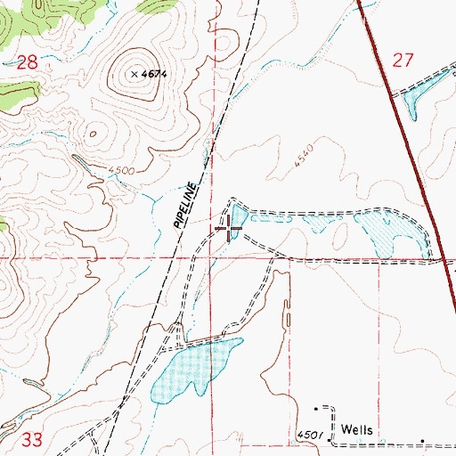 Topographic Map of Del Rio Dam, AZ