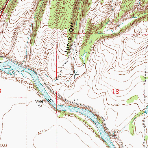 Topographic Map of Jump Off Canyon, ID