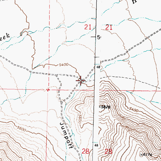 Topographic Map of Jumpoff Canyon, ID