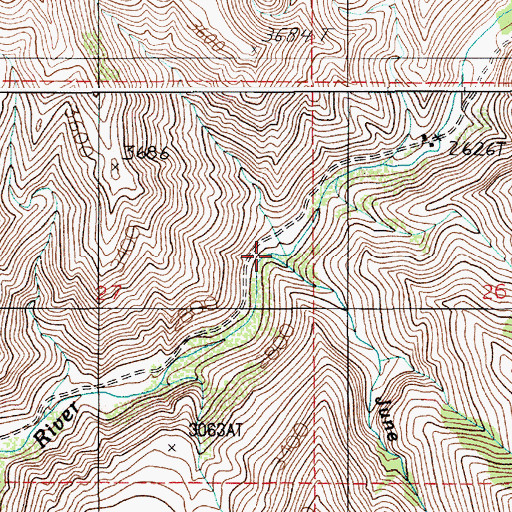 Topographic Map of June Creek, ID