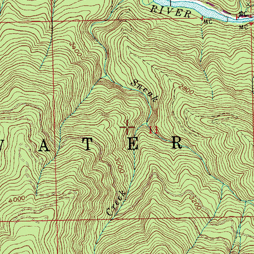 Topographic Map of June Creek, ID