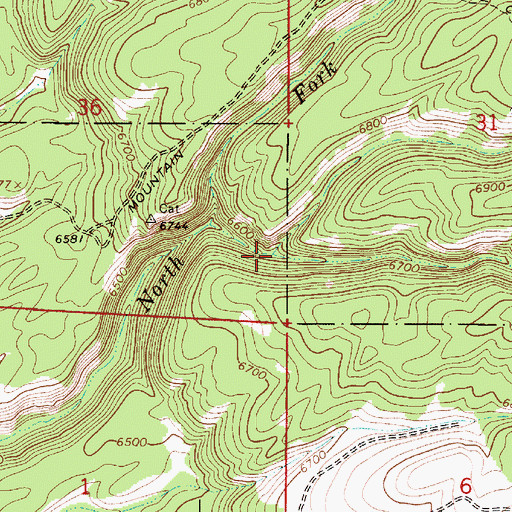 Topographic Map of Juniper Creek, ID