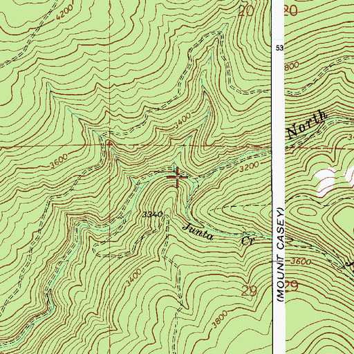 Topographic Map of Junta Creek, ID