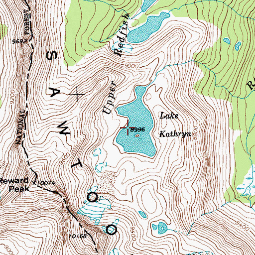 Topographic Map of Lake Kathryn, ID
