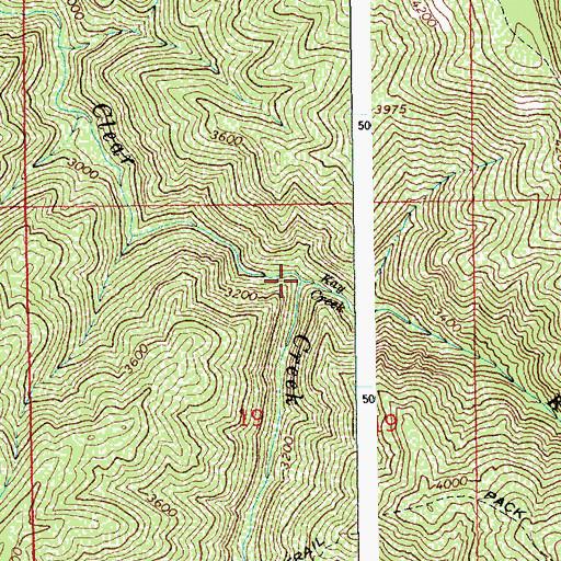 Topographic Map of Kay Creek, ID