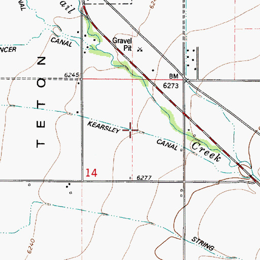 Topographic Map of Kearsley Canal, ID