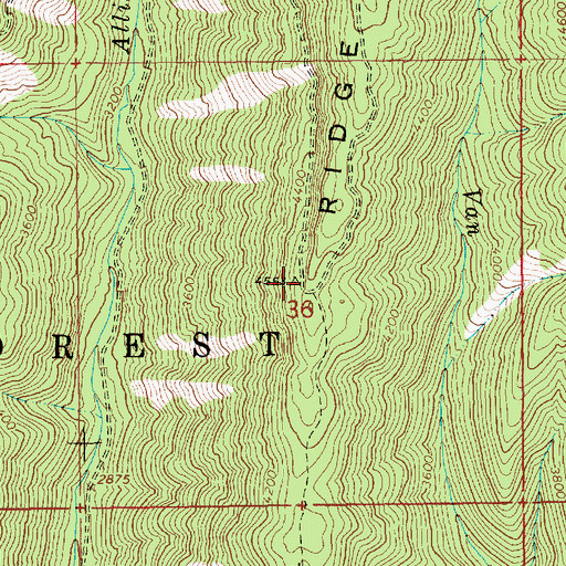 Topographic Map of Keating Ridge, ID
