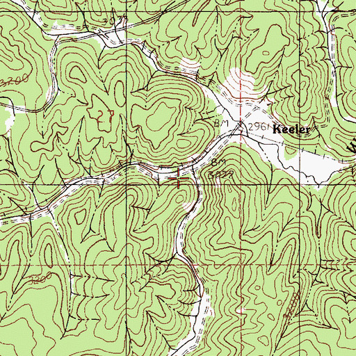Topographic Map of Keeler Creek, ID