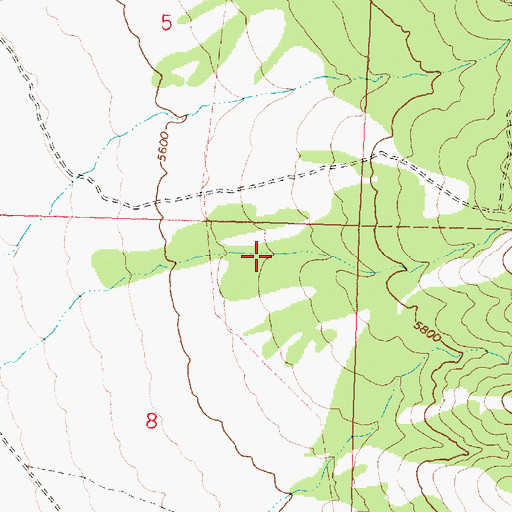 Topographic Map of Keg Hollow Canyon, ID