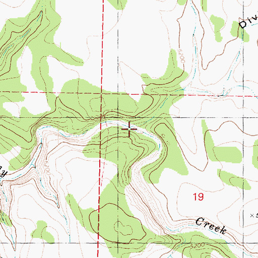 Topographic Map of Dividing Canyon, AZ