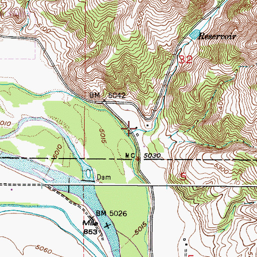 Topographic Map of Kelly Canyon, ID