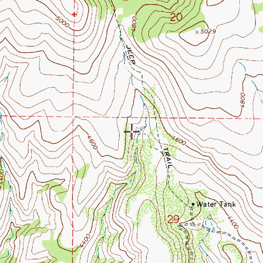 Topographic Map of Division Tank, AZ