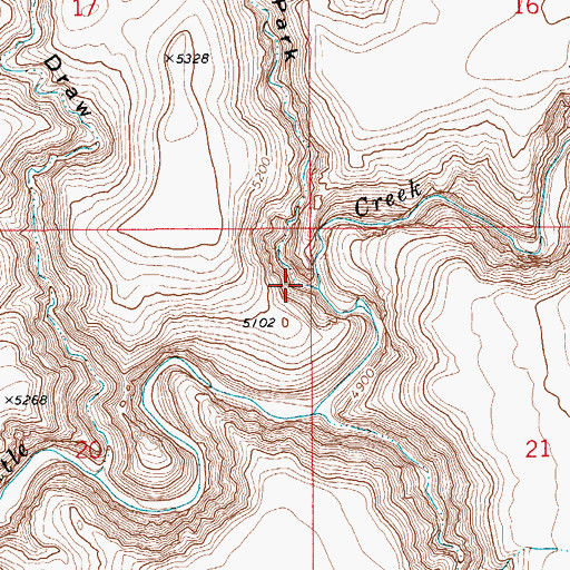 Topographic Map of Kelly Park, ID