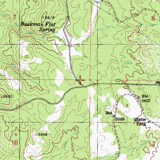 Topographic Map of Doce Siding, AZ