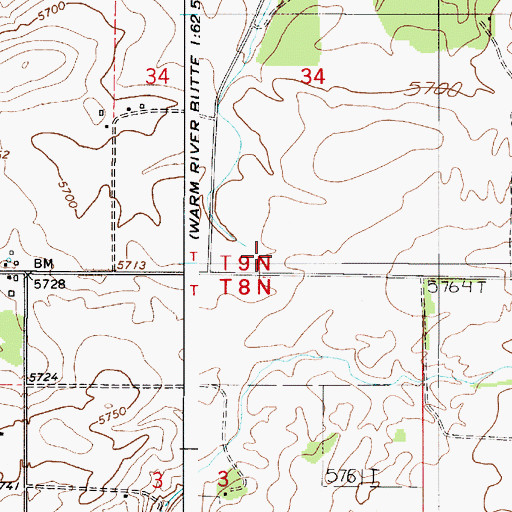 Topographic Map of Kelly School, ID