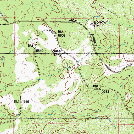 Topographic Map of Doce Tank, AZ