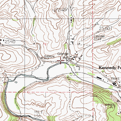 Topographic Map of Kennedy Ford, ID