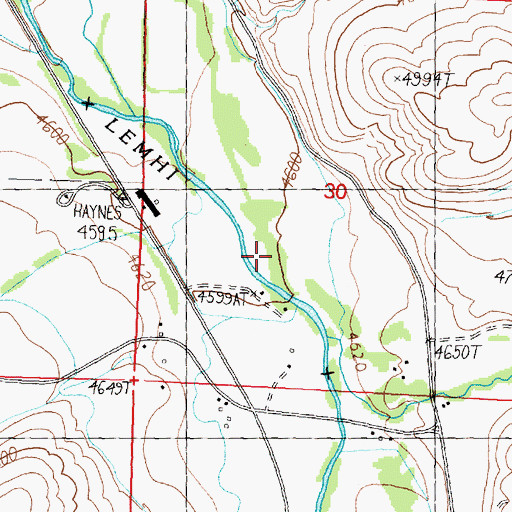 Topographic Map of Kenney Creek, ID