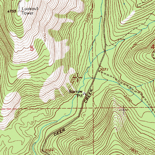Topographic Map of Keno Creek, ID