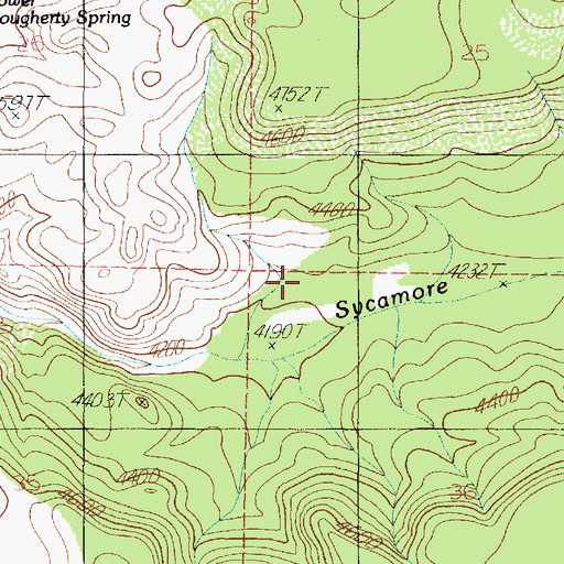 Topographic Map of Dougherty Canyon, AZ