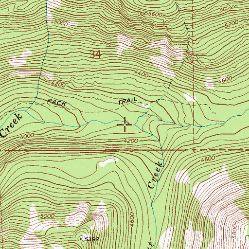 Topographic Map of Kent Creek, ID