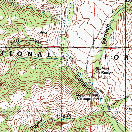 Topographic Map of Kerf Creek, ID
