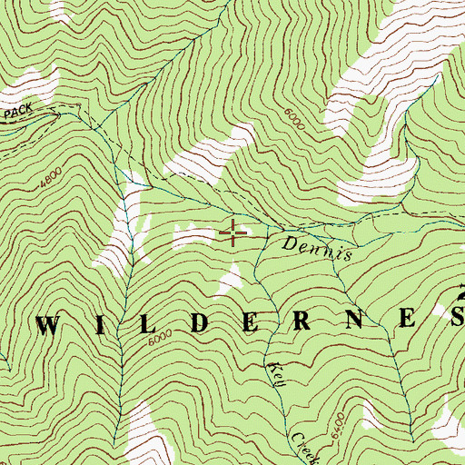 Topographic Map of Key Creek, ID