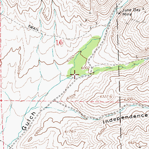 Topographic Map of Keystone Gulch, ID