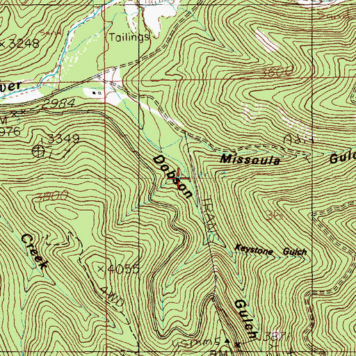 Topographic Map of Keystone Gulch, ID