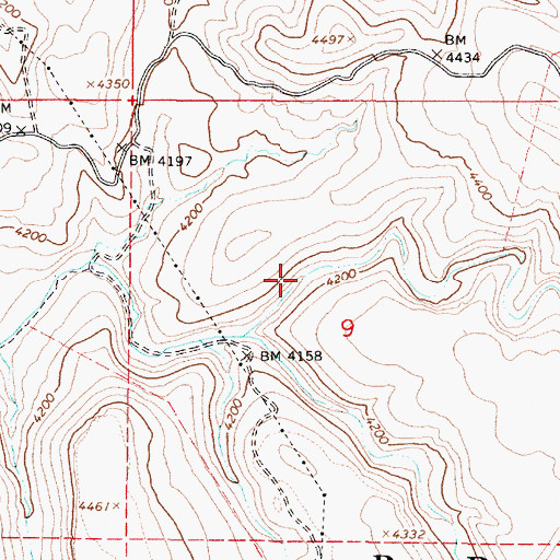 Topographic Map of Dry Creek Spring Number One, AZ