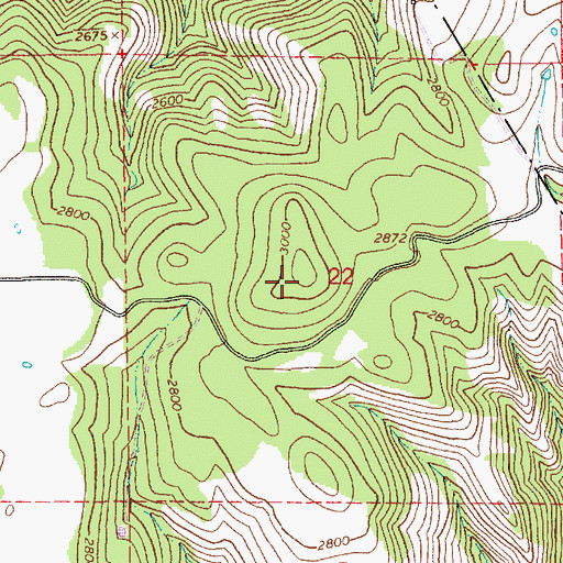 Topographic Map of Kidder Ridge, ID