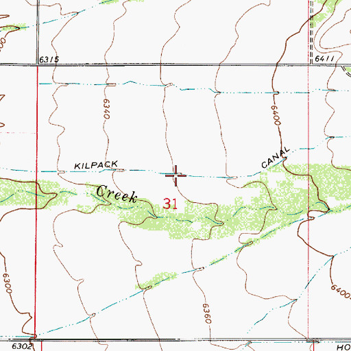 Topographic Map of Kilpack Canal, ID
