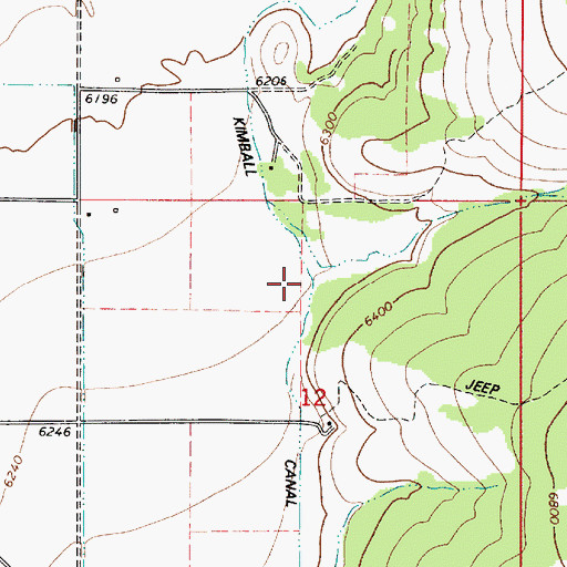 Topographic Map of Kimball Canal, ID