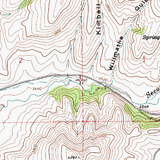 Topographic Map of Kimball Gulch, ID