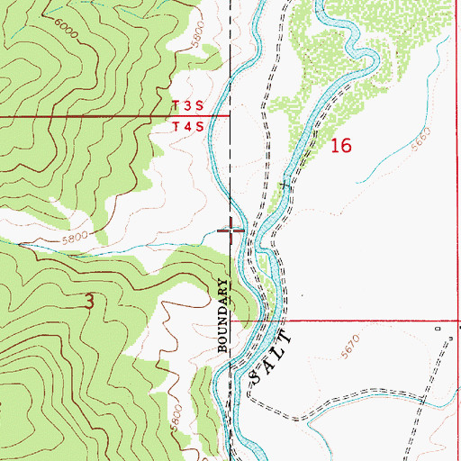 Topographic Map of King Creek, ID
