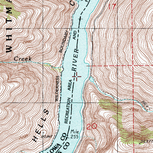 Topographic Map of Kinney Creek, ID