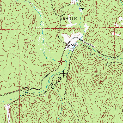 Topographic Map of Kinney Creek, ID