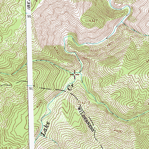 Topographic Map of Kinnikinnick Creek, ID