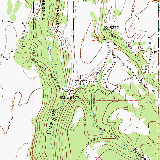 Topographic Map of Kirkham Hollow, ID