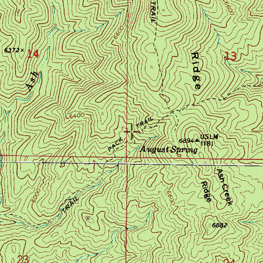 Topographic Map of E Cross L Trail Number Two Hundred Eighty One, AZ