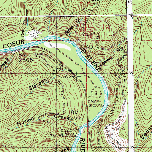 Topographic Map of Kit Price Prairie, ID
